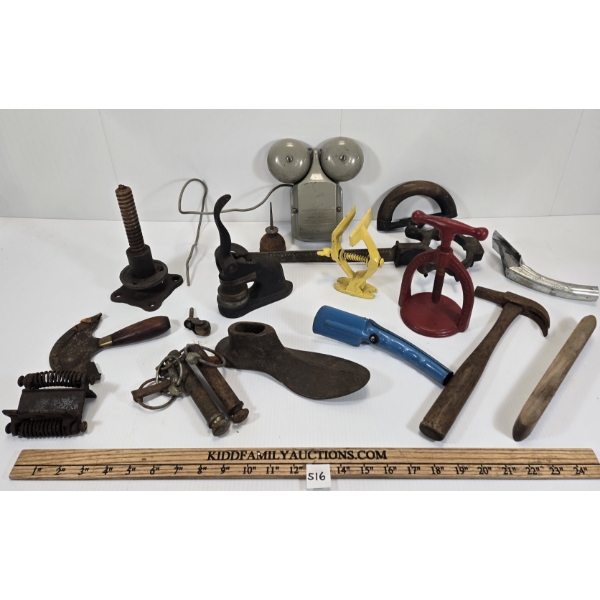 JOB LOT - SCALE PARTS, EMBOSSING TOOL, WALL MOUNT ALARM BELL ETC.