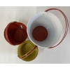 Image 6 : LOT OF 3 - TIN BUCKETS W/ SHOVEL - INCL EAGLE TOYS