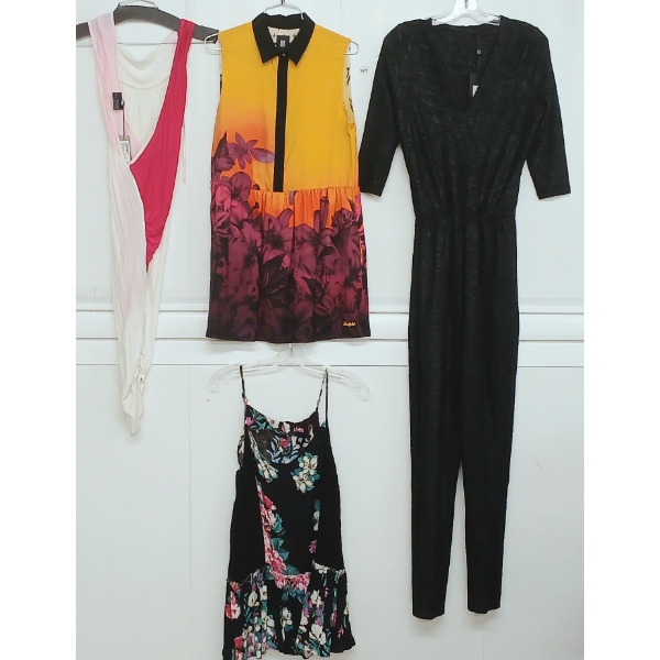 LOT OF 4 - WOMEN'S JUMPSUIT, DRESS & TANK-TOPS - MFG MINIMUM, WESC & INSIGHT