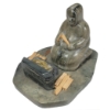 FIGURE TENDING FIRE BY EDITH AKLOK (PRS CDN ARTIST) - STONE