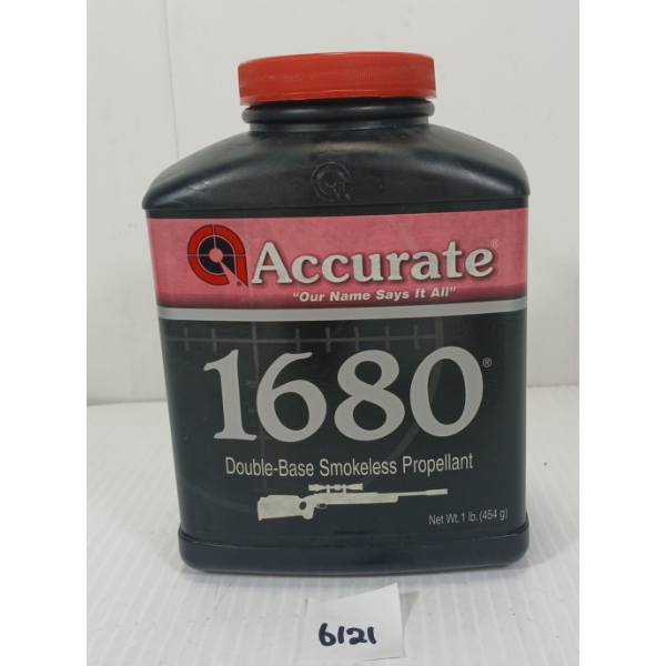 POWDER: ACCURATE 1680 DOUBLE-BASE SMOKELESS POWDER - 1LB