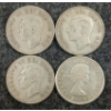 Image 2 : LOT OF 4 - 1950 - 1959 CDN 50 CENT SILVER COINS