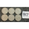 Image 2 : LOT OF 6 - 1944 CDN 25 CENT COINS