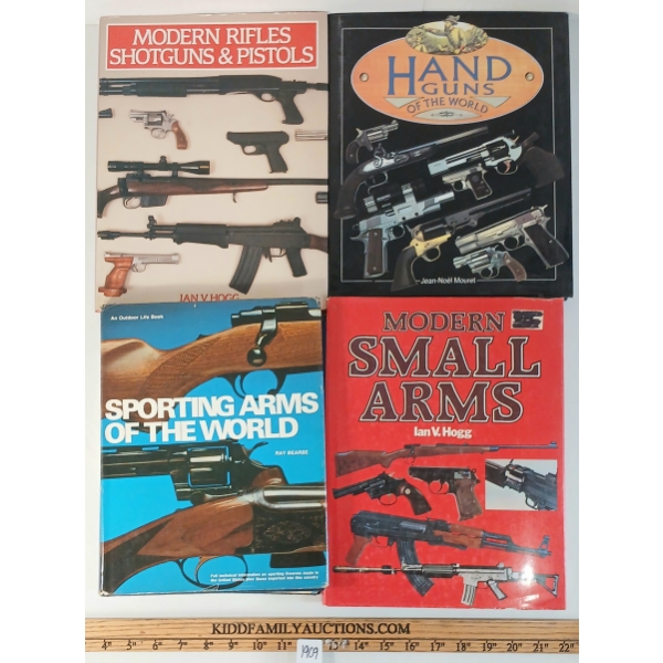 LOT OF 4 - "MODERN SMALL ARMS", "HANDGUNS OF THE WORLD", "SPORTING ARMS OF THE WORLD", ETC