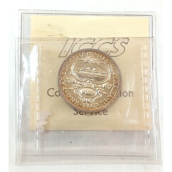 1927 AUSTRALIA FLORIN COIN - GRADED