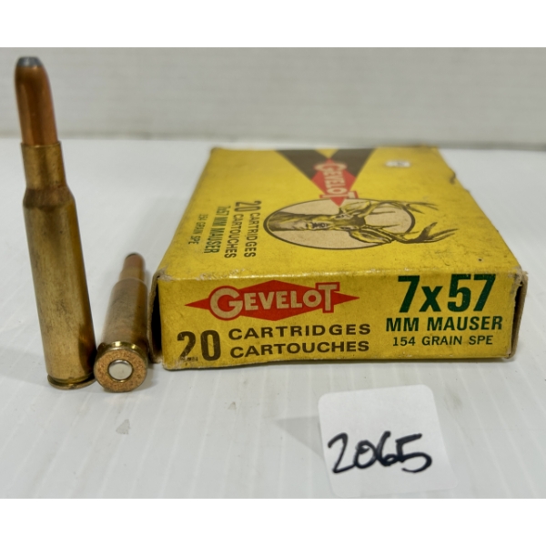 AMMO: 20X GEVELOT 7 MM MAUSER - 154 GR SP