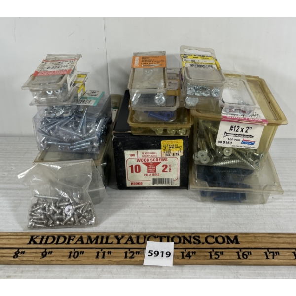 JOB LOT - SCREWS & NUTS, ETC.