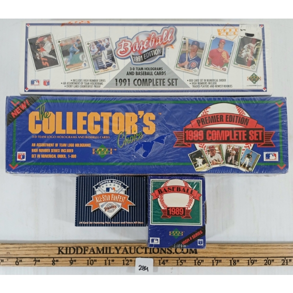 LOT OF 4 - 1989-1992 MBL BASEBALL UPPER DECK COLLECTOR CARD SETS - SEALED