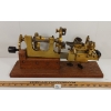 Image 3 : SWISS 19th CENTURY LATHE W/ MAHOGANY BASE