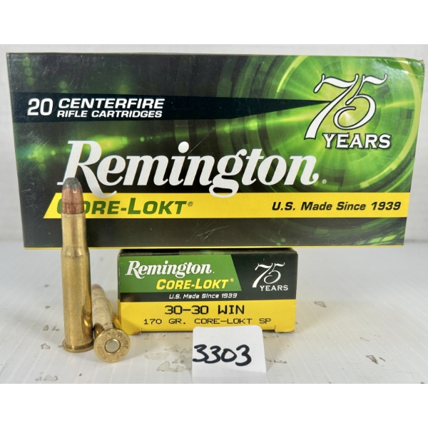 AMMO: 40X REMINGTON .30-30 WIN - 170 GR SP