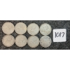 Image 1 : LOT OF 8 - 1953-1965 CDN 25 CENT COINS