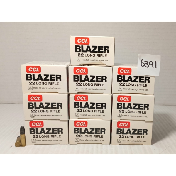 AMMO: APPROX 500X CCI BLAZER .22 LR - RN