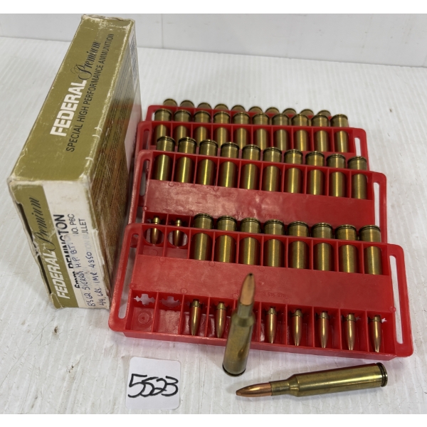 AMMO: 40 X FEDERAL 6 MM REM - RELOADS
