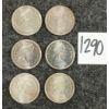 Image 2 : LOT OF 6 - 1967 CDN 25 CENT SILVER COINS