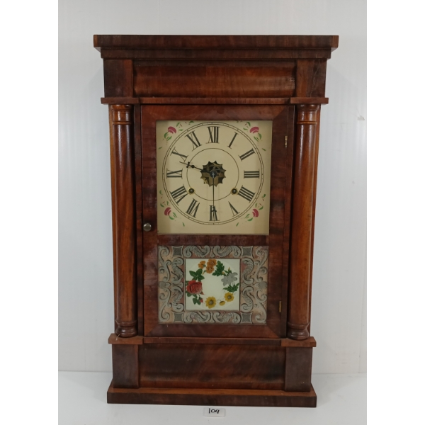 SETH THOMAS ROSEWOOD PILLAR WALL CLOCK