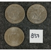 Image 1 : LOT OF 3 - 1972-1977 U.S. EISENHOWER SILVER DOLLAR COINS 