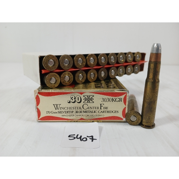 AMMO: 20X WINCHESTER KLONDIKE .30 WCF - 170GR - SILVERTIP