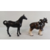 Image 2 : LOT OF 2 - CAST IRON & PORCELAIN HORSE FIGURINES