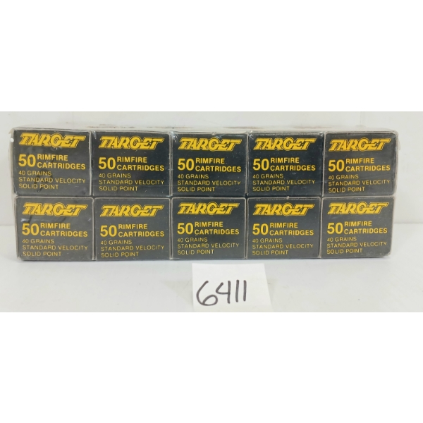 AMMO: 500X RUKO .22 LR - 40 GR. TARGET - SEALED