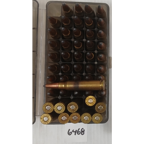 AMMO: 50X HORNADY .308 - 180GR - SPIRE PT - RELOADS