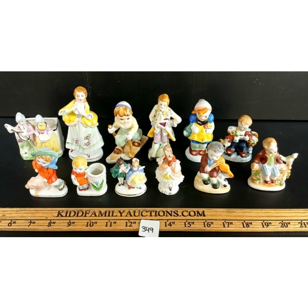 LOT OF 12 - OCCUPIED JAPAN FIGURINES - CIRCA 1940s - 1950s