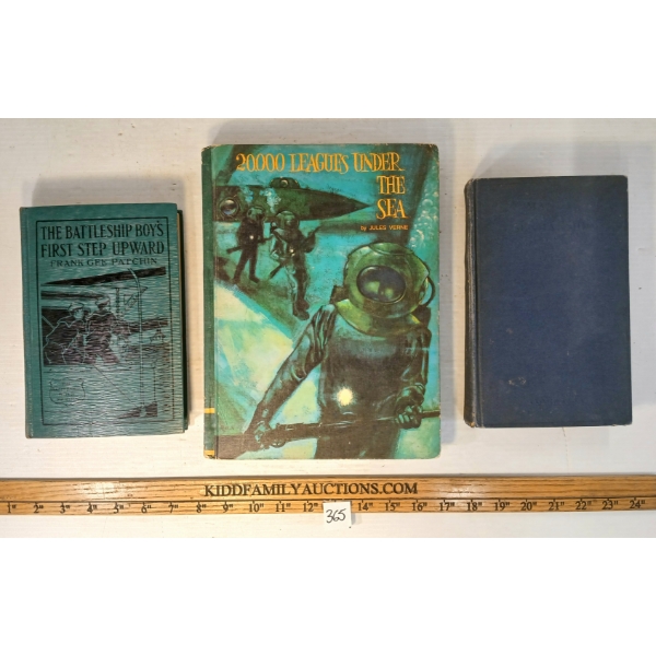 LOT OF 3 - "BATTLESHIP BOY'S FIRST STEP UPWARD", "20,000 LEAGUES UNDER SEA" & "MANUAL OF SEAMANSHIP"