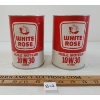 Image 3 : LOT OF 2 - WHITE ROSE 10W30 MOTOR OIL LITRE CANS