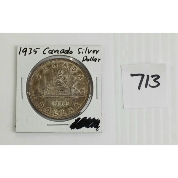 1935 CDN SILVER DOLLAR COIN