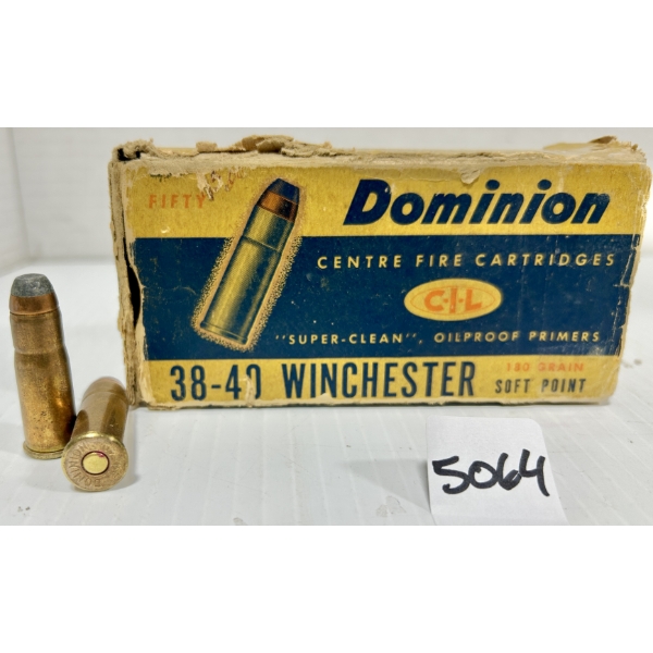 AMMO: 50X CIL .38-40 WIN - 180 GR SP