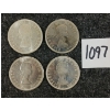Image 2 : LOT OF 4 - 1964 CDN 50 CENT SILVER COINS