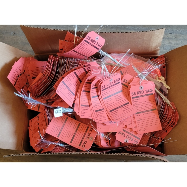 QTY OF - 5S RED TAGS