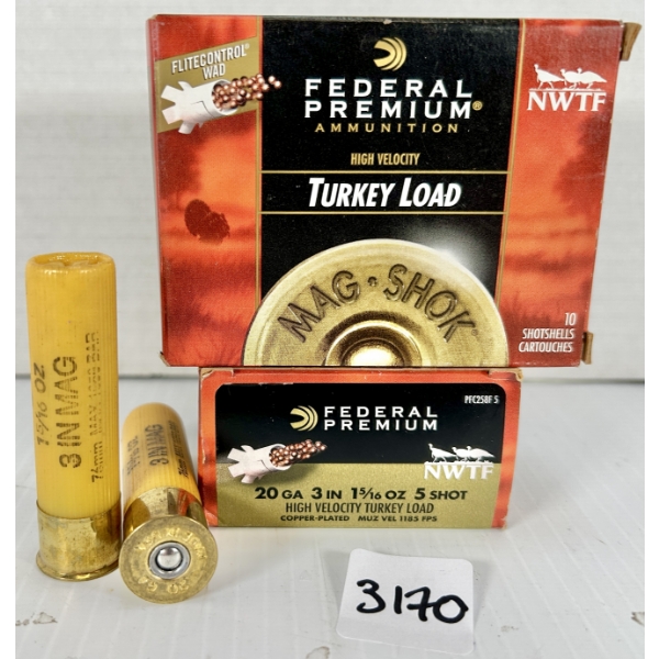 AMMO: 20X FEDERAL 20 GA 3 IN - #5