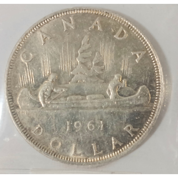 1961 CDN SILVER DOLLAR - CCCS GRADED