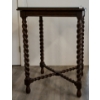 Image 2 : JACOBEAN STYLE BARLEY TWIST TABLE W/ GLASS TOP