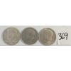 Image 1 : LOT OF 3 - 1966, 1971 & 1974 U.S. KENNEDY SILVER HALF DOLLARS