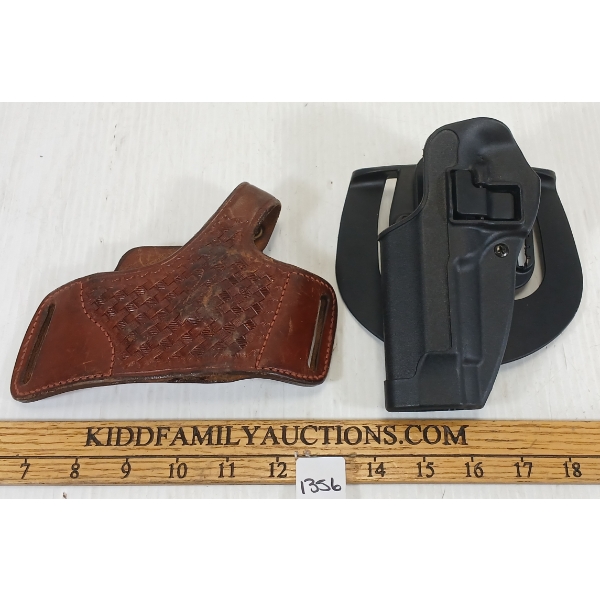 LOT OF 2 - BLACKHAWK & DON HUME PISTOL HOLSTERS