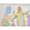 Image 2 : "UNTITLED: INUIT FAMILY & ANIMALS" BY FRANCOISE OKLAGA - PENCIL CRAYON ON PAPER