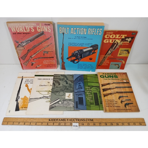 LOT OF 8 - MISC PUBLICATIONS - INCL FAMOUS GUNS, THE COLT GUN BOOK & BOLT ACTION RIFLES, ETC