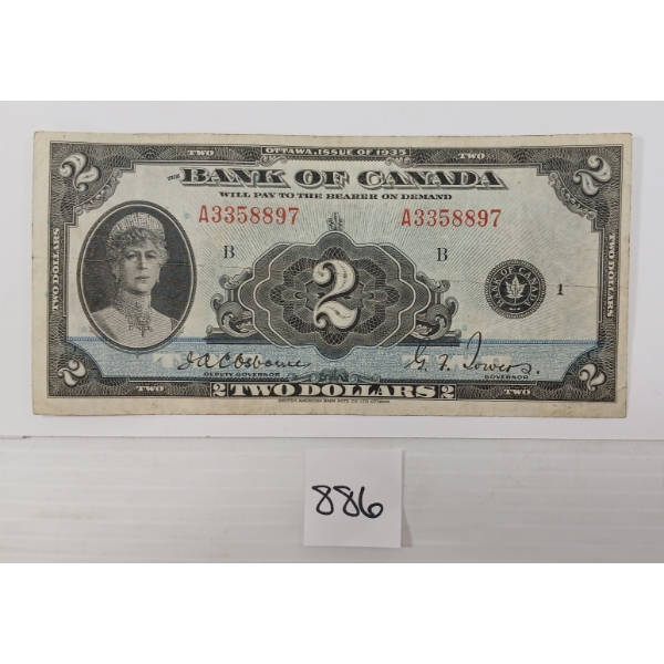 1935 CDN $2 BANKNOTE