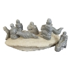 INUIT FAMILY & SEALS ON BASE BY UNKNOWN ARTIST - STONE & BONE