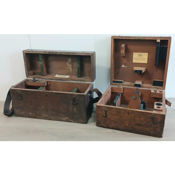 LOT OF 2 - STANLEY SCIENTIFIC INSTRUMENTS CASES - C. VICTORIAN ERA