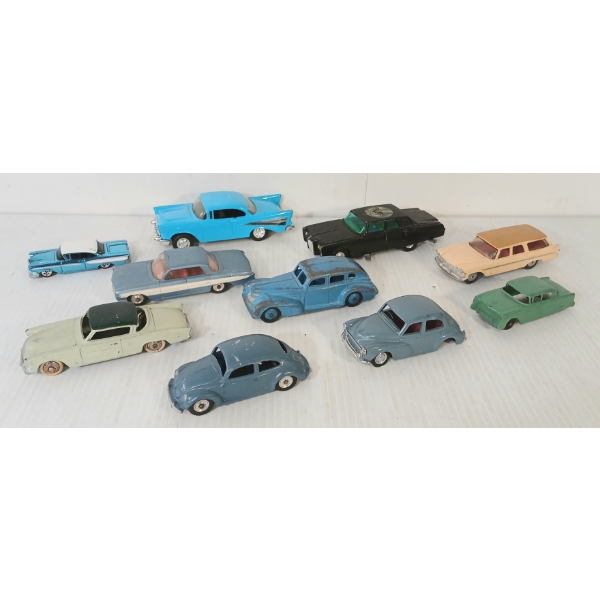 LOT OF 10 - DIECAST MODEL CARS - INCL DINKY, CORGI & TOOTSIE