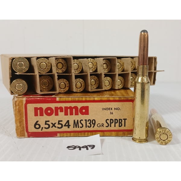 AMMO: 20X NORMA 6.5X54 - 139GR - SPPBT