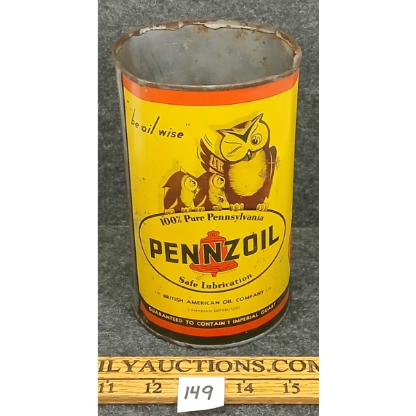 BA PENNZOIL MOTOR OIL QT CAN