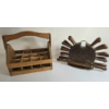 Image 3 : LOT OF 2 - 1986 BOMBAY CARVING SET & OV BOTTLE HOLDER