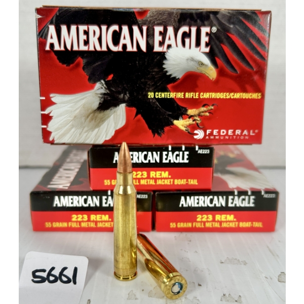 AMMO: 80X FEDERAL .223 REM - 55GR FMJ
