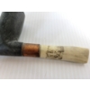 Image 3 : INUIT TOBACCO PIPE - STONE, ANTLER & BRASS