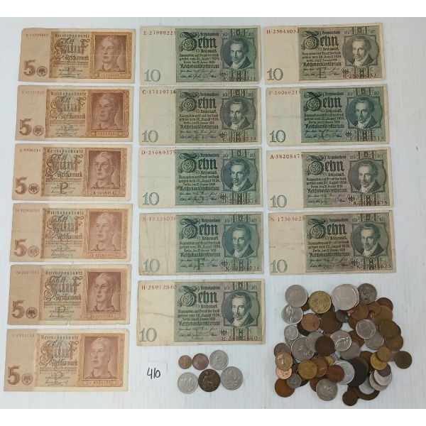 JOB LOT - WORLD COINS & BANKNOTES - ISRAEL, GERMANY, SOUTH AFRICA, ETC