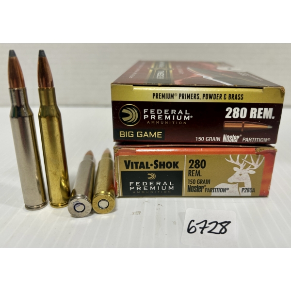 AMMO: 40X FEDERAL .280 REM - 150 GR SP