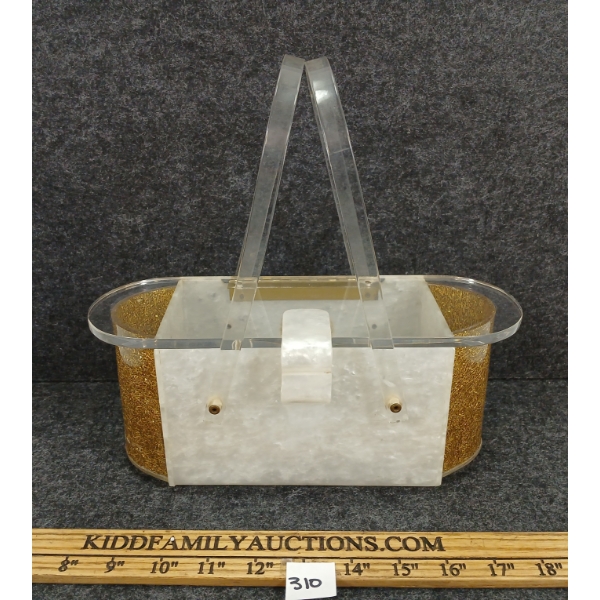 LUCITE / BAKELITE BOX PURSE